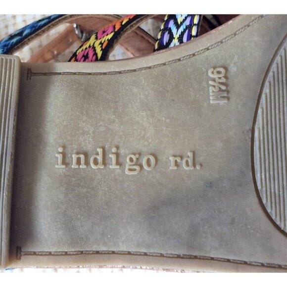 Indigo Rd. Colorful Gladiator Strappy Flat Sandal Size 9.5 Festival Summer Boho - Picture 13 of 14
